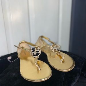 Bebe gold flats